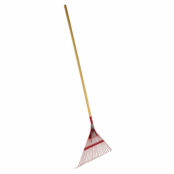 Cavex 22.5in 22-Tine Spring Metal Leaf Rake, Extreme Durability, Grabs Leaves from Garden Beds 2850